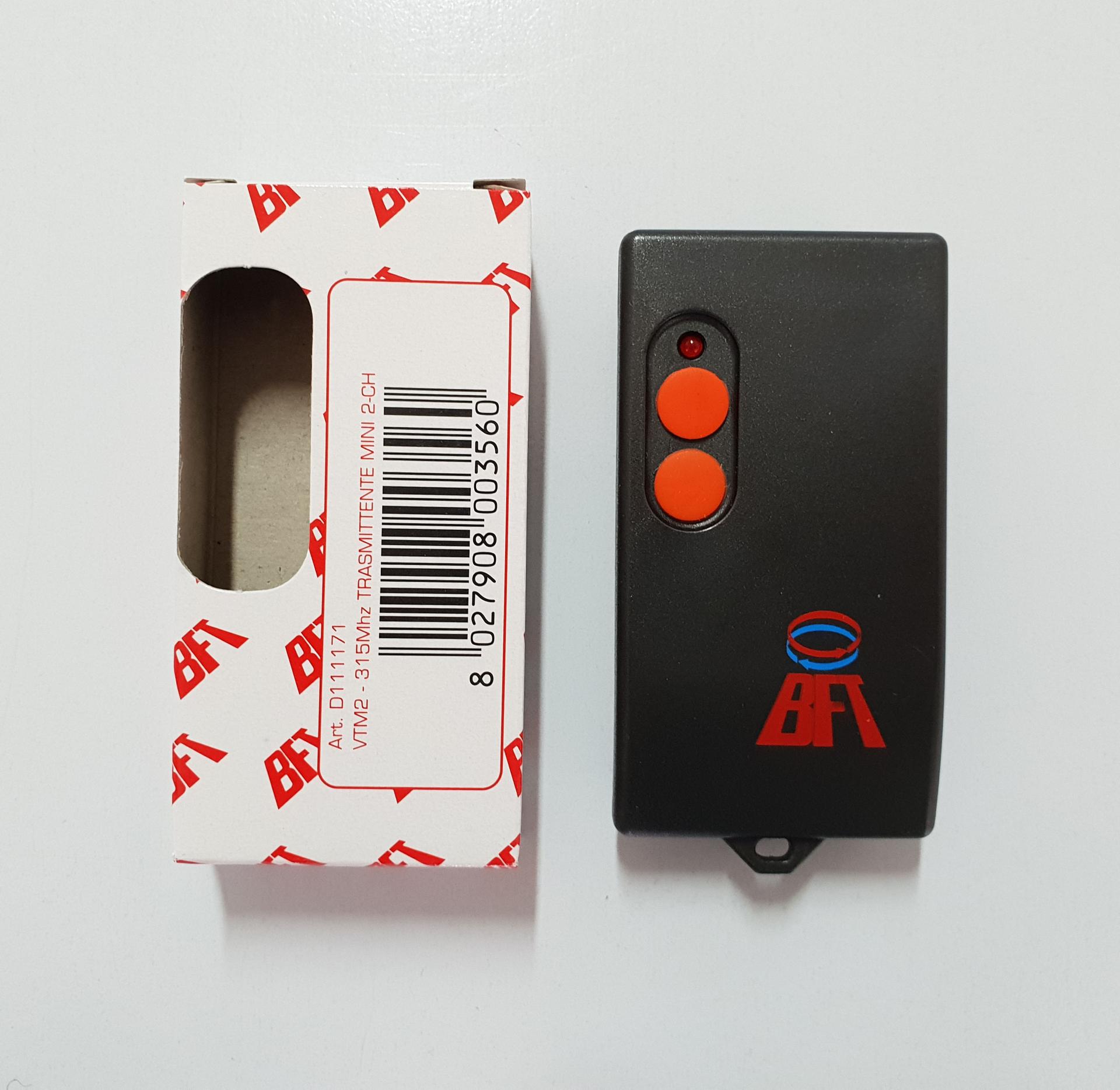 TELECOMANDO BFT TM2, prodotto ORIGINALE 272Mhz TASTO ARANCIONE APRICANCELLO RADIOCOMANDO